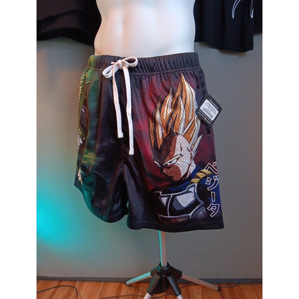 Darc Sport x Dragon Ball Z Cell & Vegeta Mesh Shorts Men L NWT Can Fit XL - Picture 2 of 9